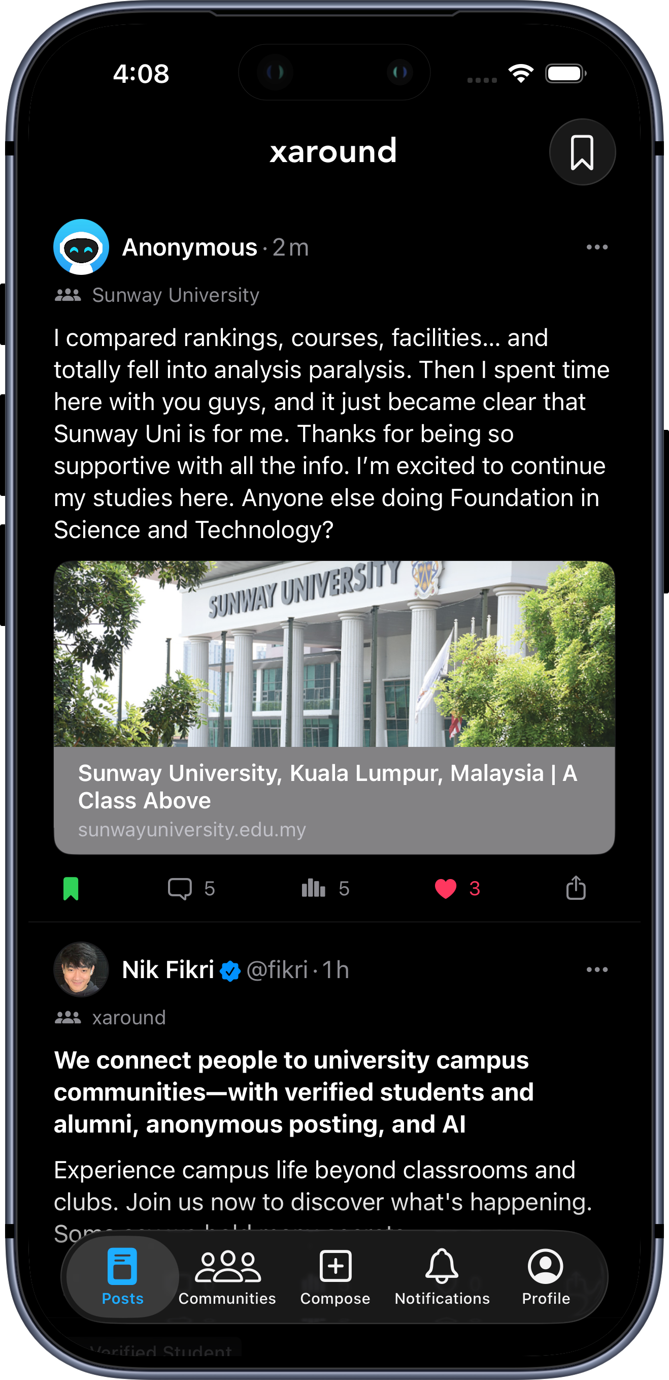 xaround anonymous mode screenshot