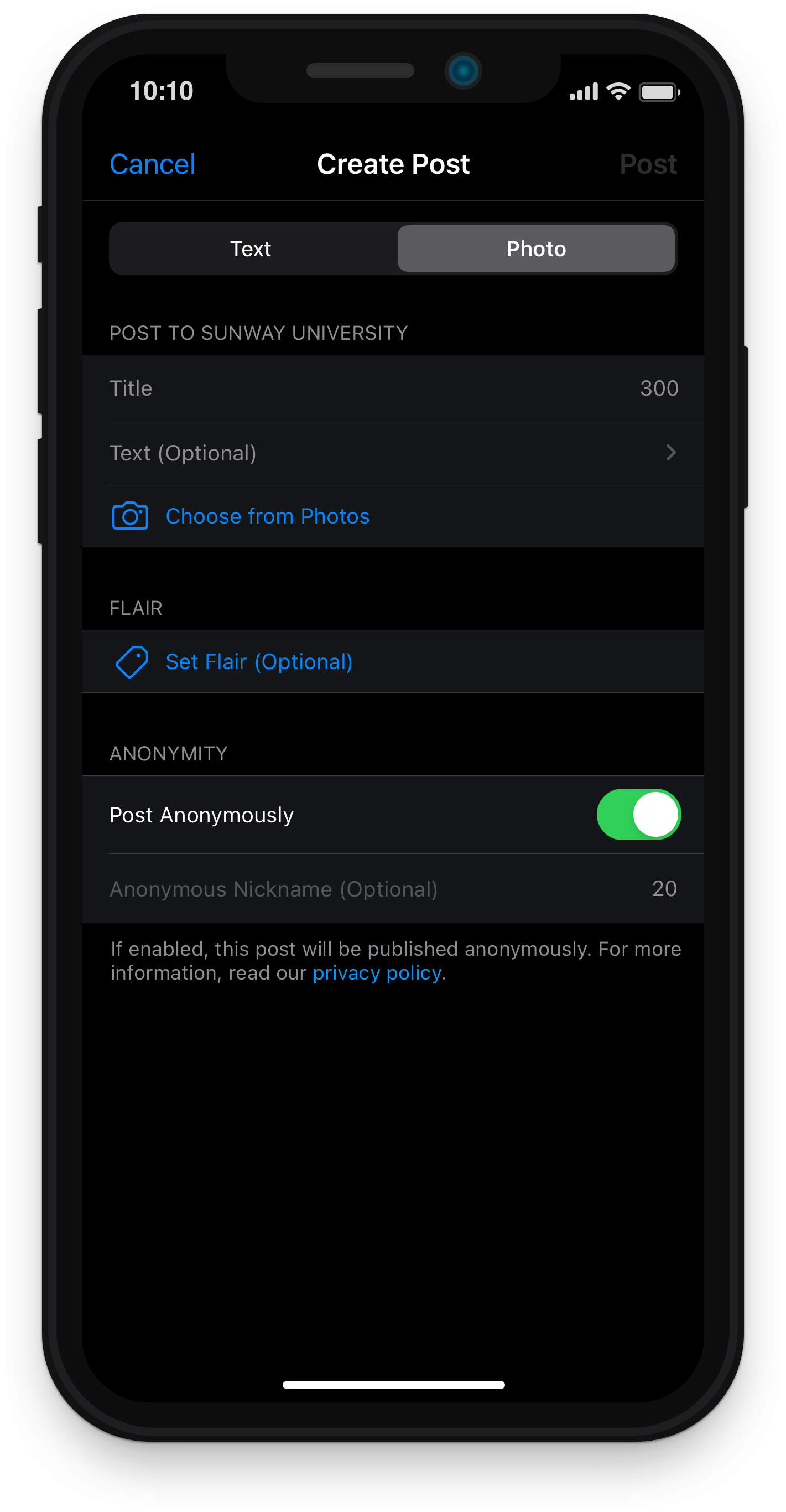 xaround - profile view screenshot
